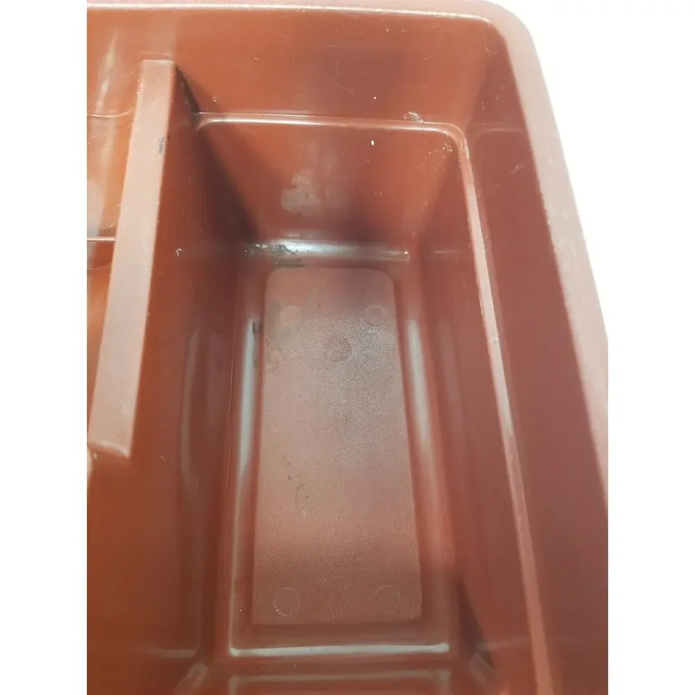 VTG Rubbermaid Burnt Orange Divided Caddy Retro Kitchen Gardening Tool Cleaning